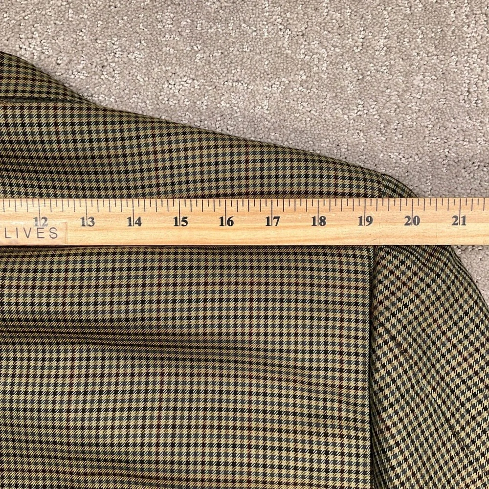 Hickey‎ Freeman Blazer Mens 44L Brown Gray Houndstooth Jacket Neimen Marcus